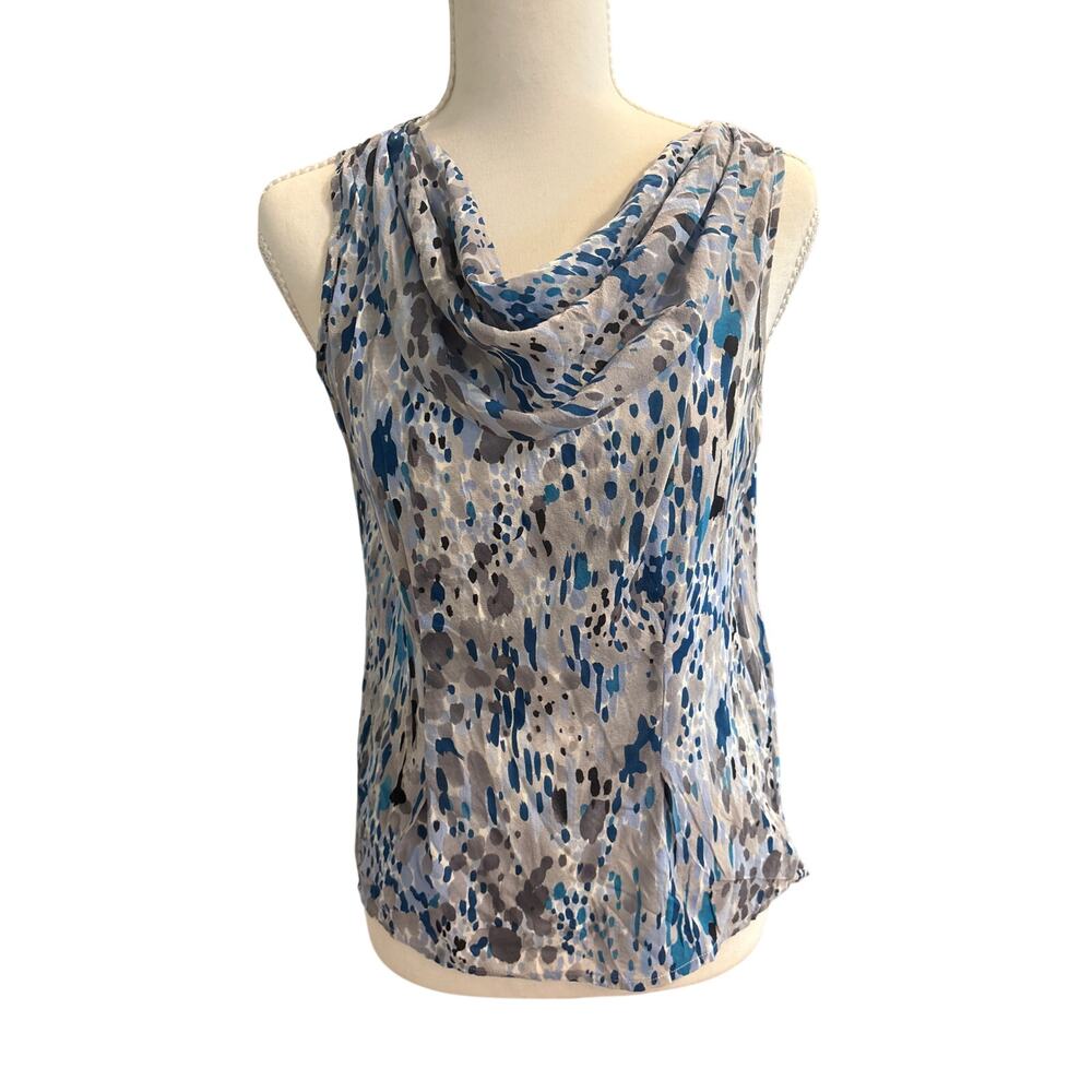 Vintage Y2K 100% silk Indie sleeveless shirt S